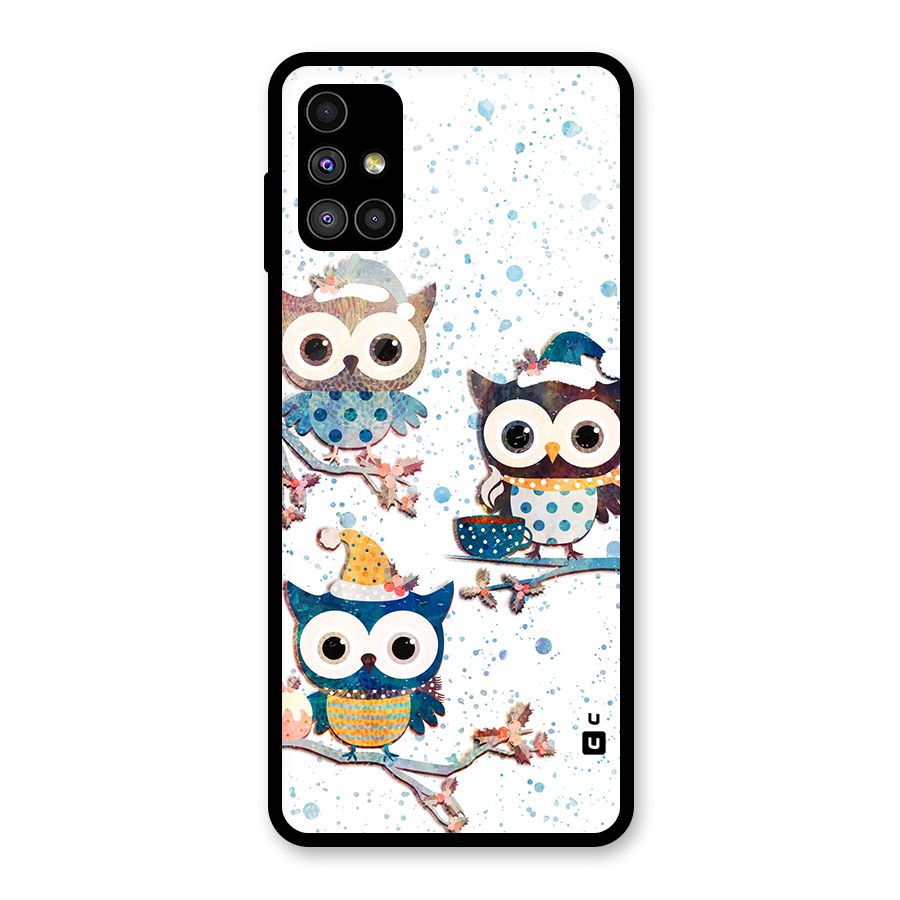 Winter Owls Glass Back Case for Galaxy M51