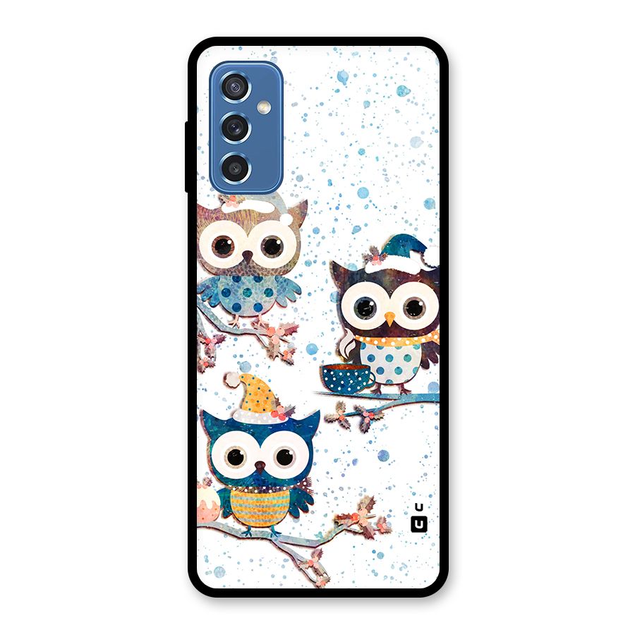 Winter Owls Glass Back Case for Galaxy M52 5G