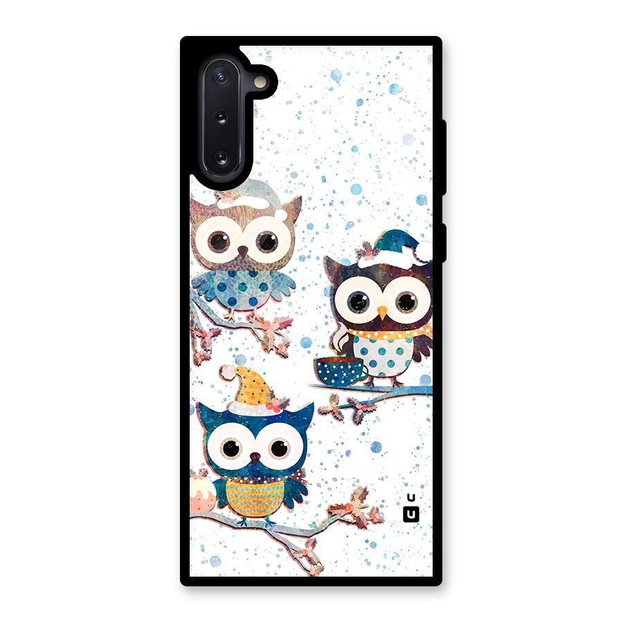 Winter Owls Glass Back Case for Galaxy Note 10