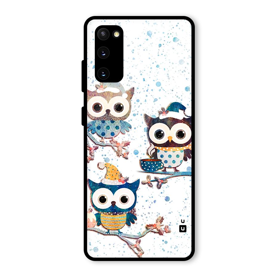 Winter Owls Glass Back Case for Galaxy S20 FE