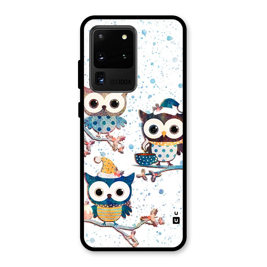 Winter Owls Glass Back Case for Galaxy S20 Ultra