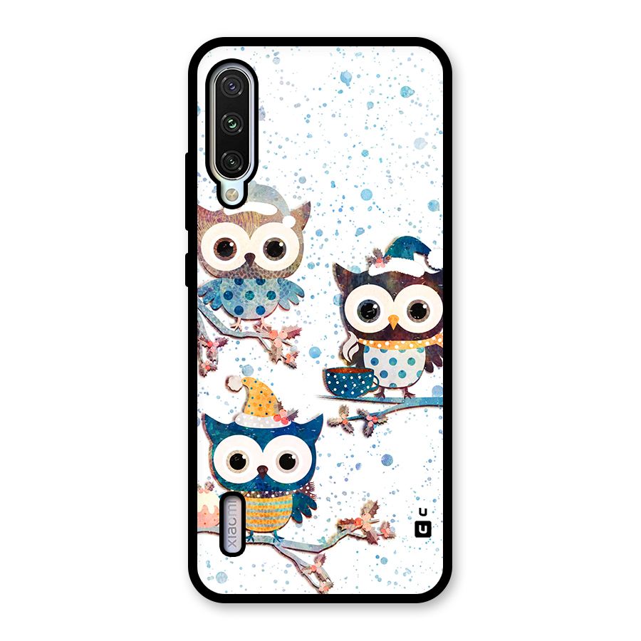 Winter Owls Glass Back Case for Mi A3