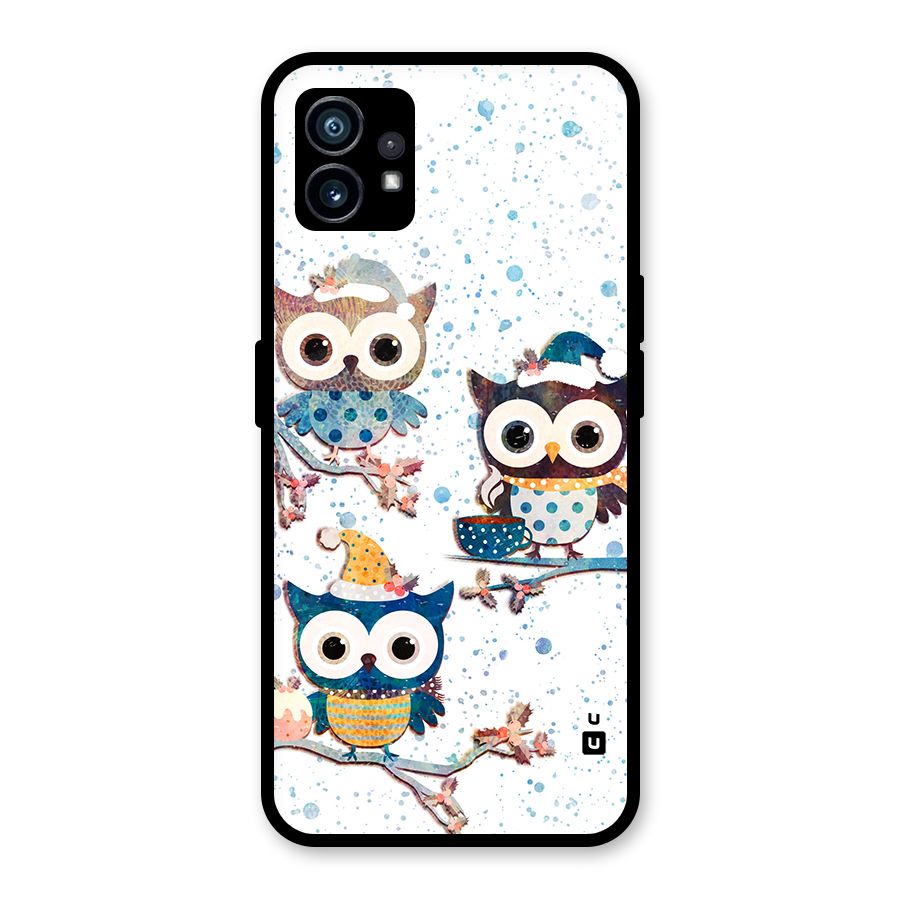 Winter Owls Glass Back Case for Nothing Phone 1