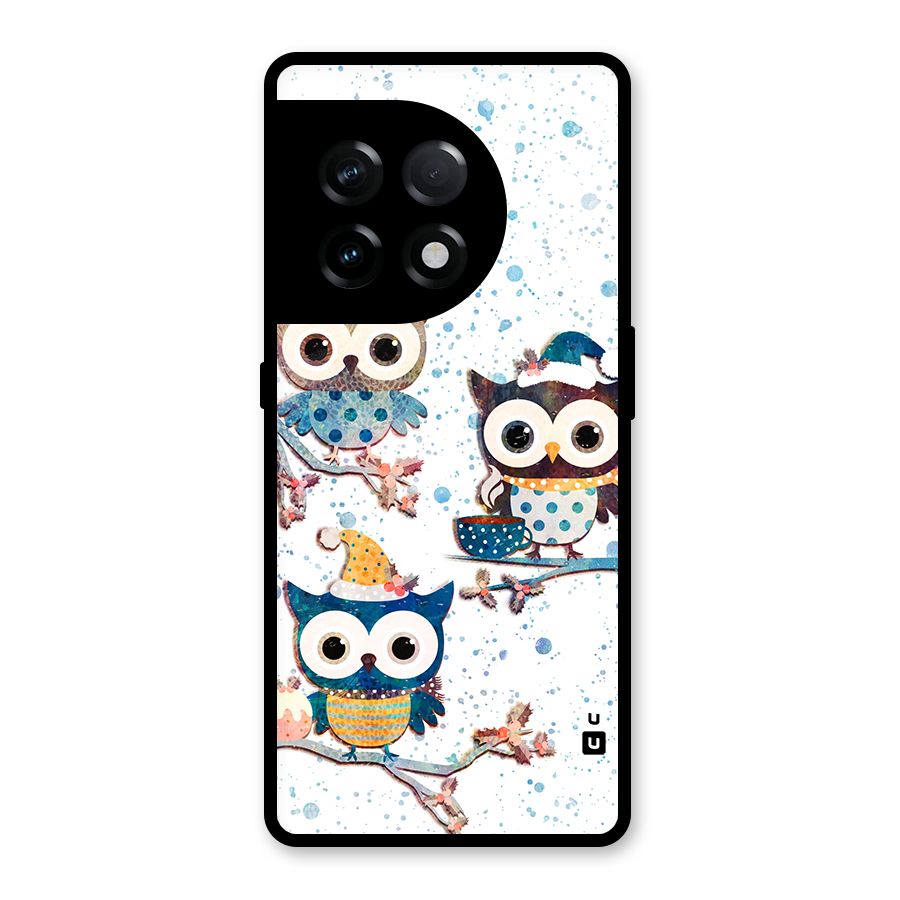 Winter Owls Glass Back Case for OnePlus 11R