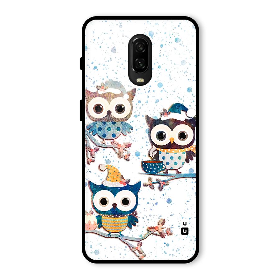 Winter Owls Glass Back Case for OnePlus 6T