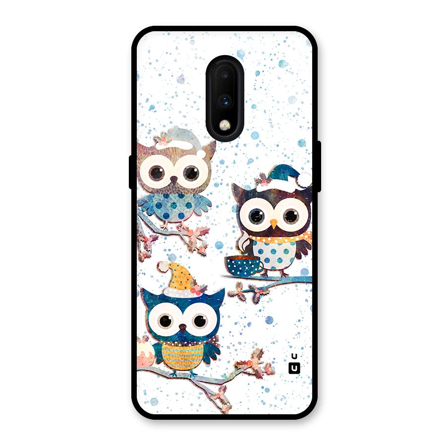 Winter Owls Glass Back Case for OnePlus 7