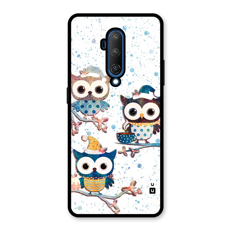 Winter Owls Glass Back Case for OnePlus 7T Pro