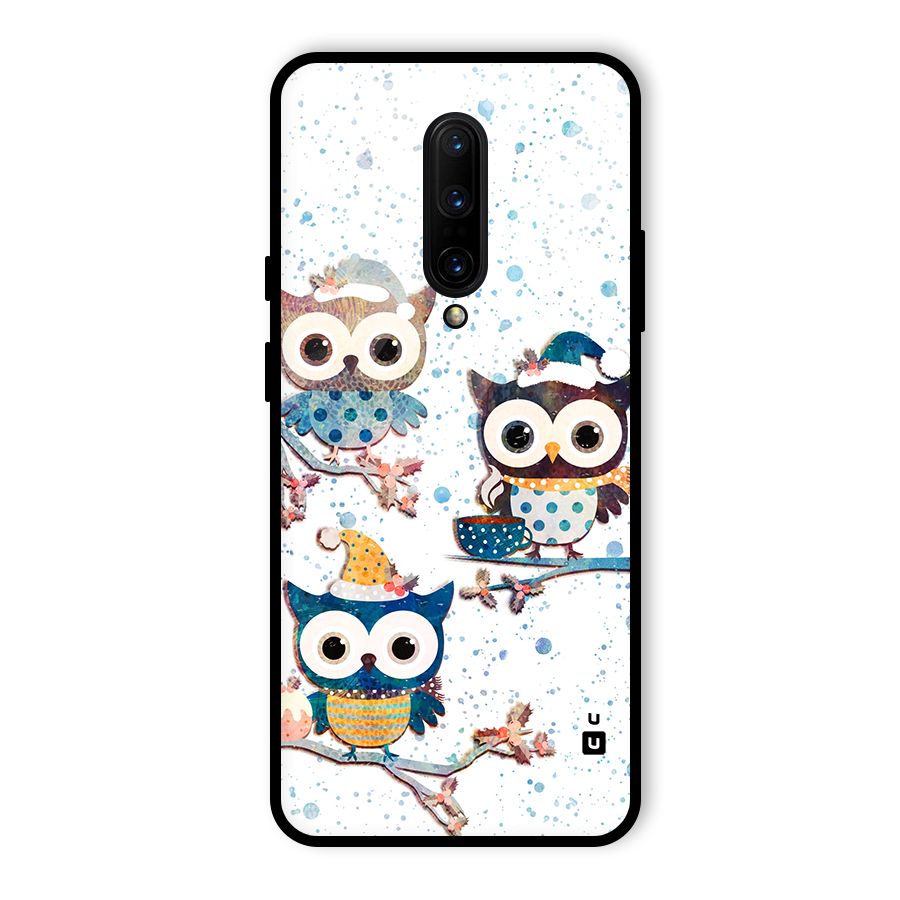 Winter Owls Glass Back Case for OnePlus 7 Pro