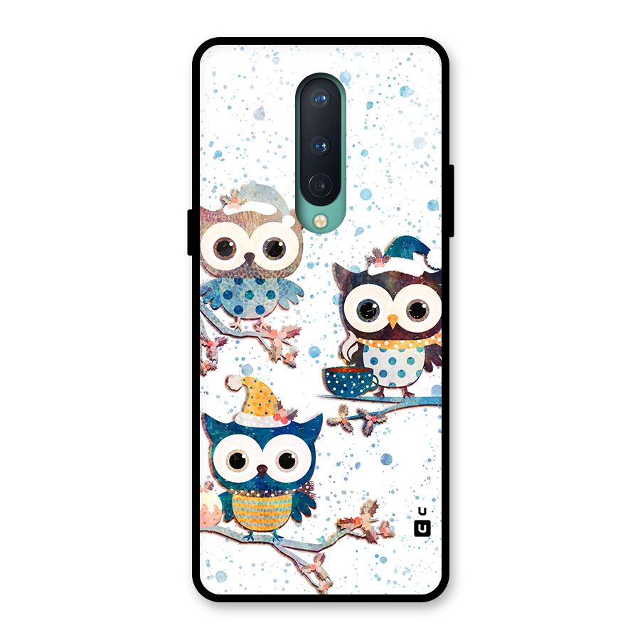 Winter Owls Glass Back Case for OnePlus 8