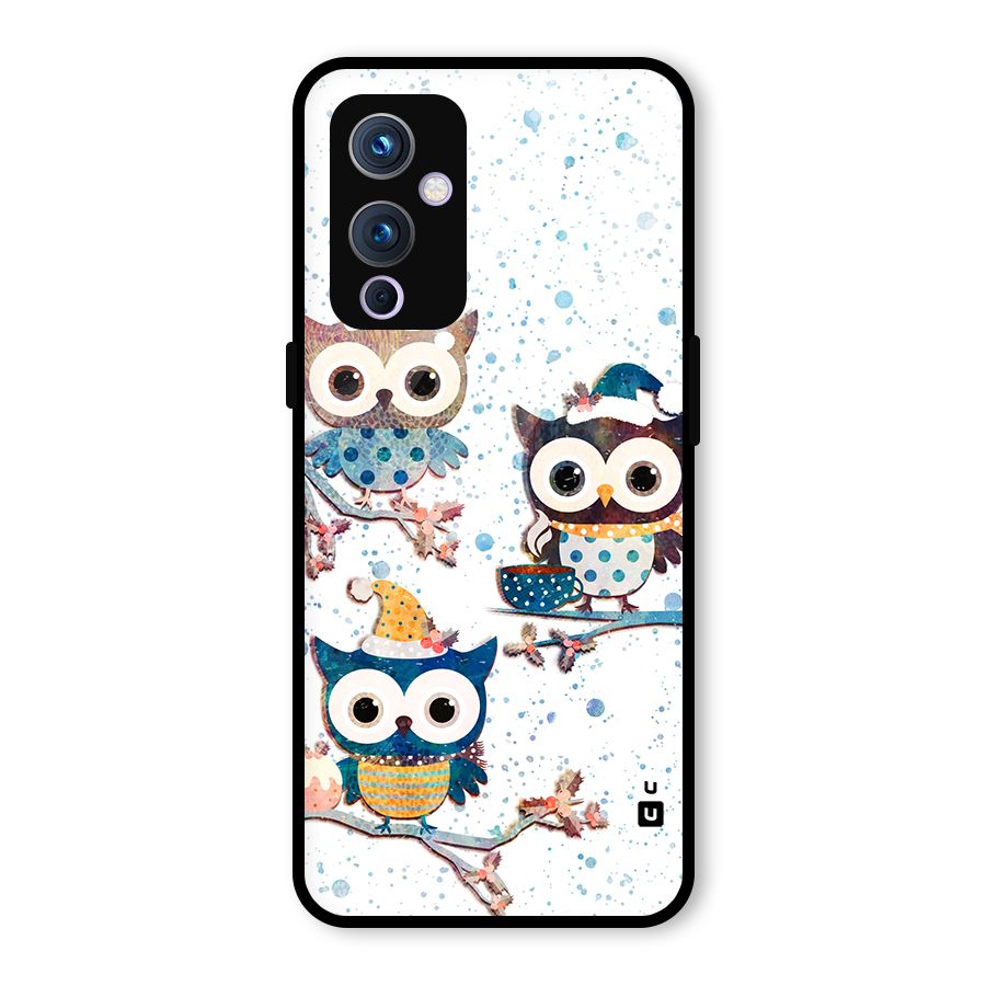 Winter Owls Glass Back Case for OnePlus 9