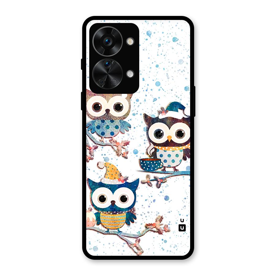 Winter Owls Glass Back Case for OnePlus Nord 2T