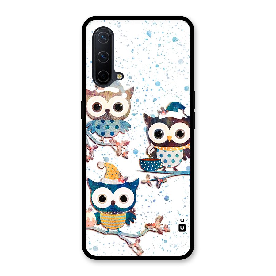 Winter Owls Glass Back Case for OnePlus Nord CE 5G