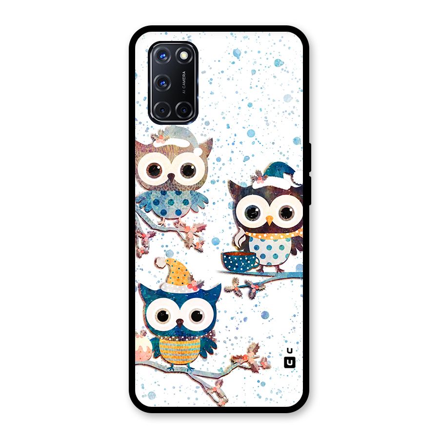 Winter Owls Glass Back Case for Oppo A52