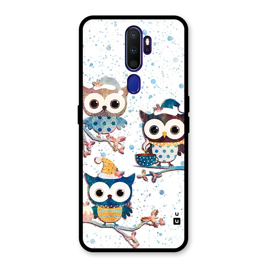 Winter Owls Glass Back Case for Oppo A9 (2020)