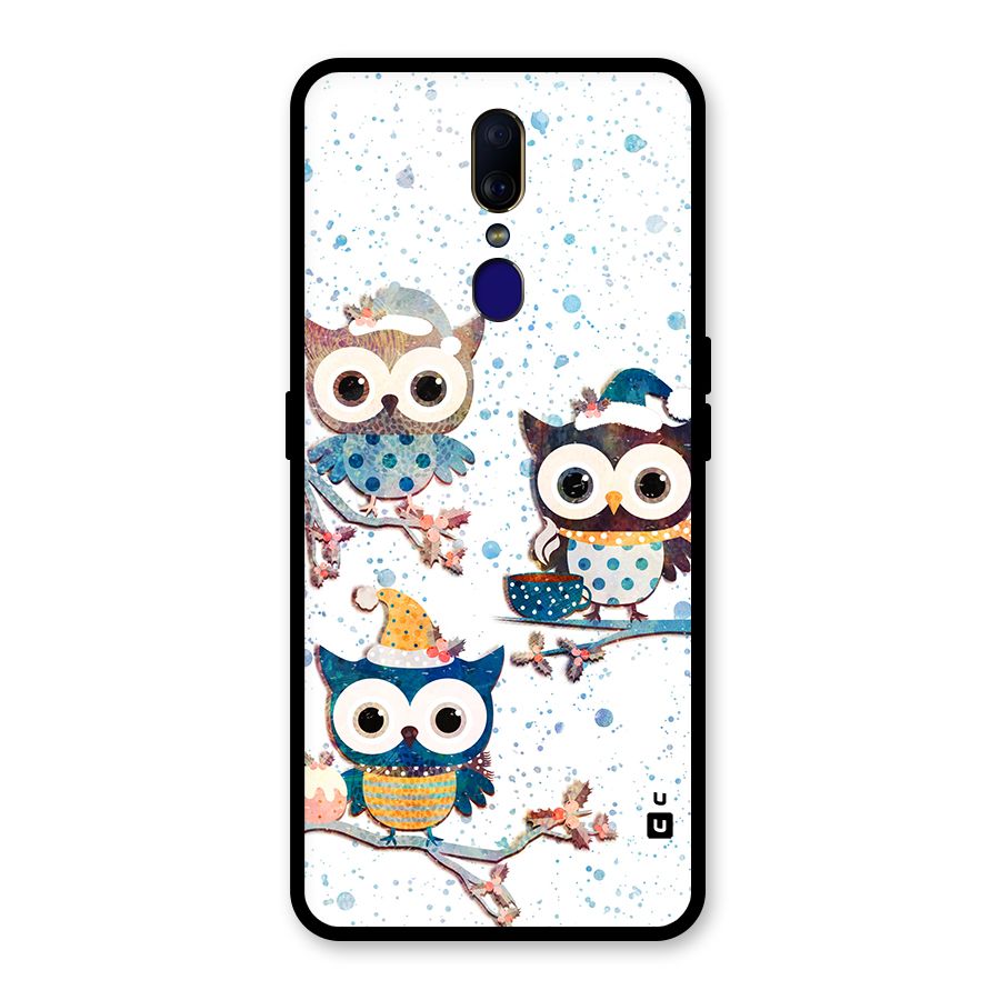 Winter Owls Glass Back Case for Oppo F11