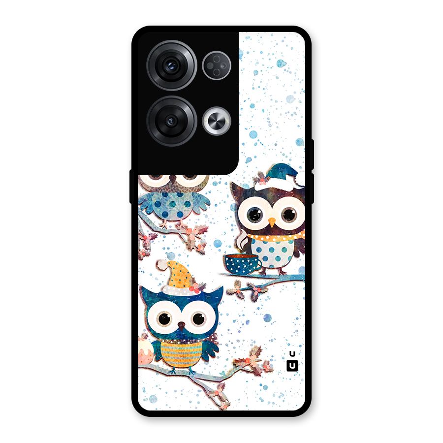 Winter Owls Glass Back Case for Oppo Reno8 Pro 5G