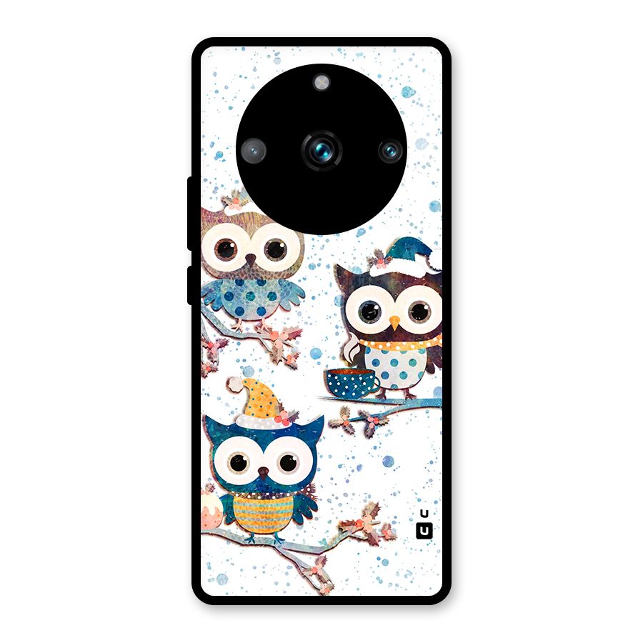 Winter Owls Glass Back Case for Realme 11 Pro