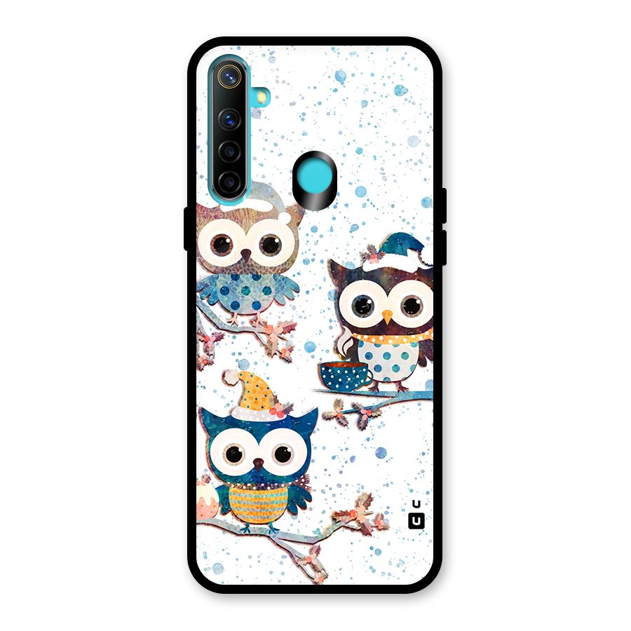Winter Owls Glass Back Case for Realme 5s