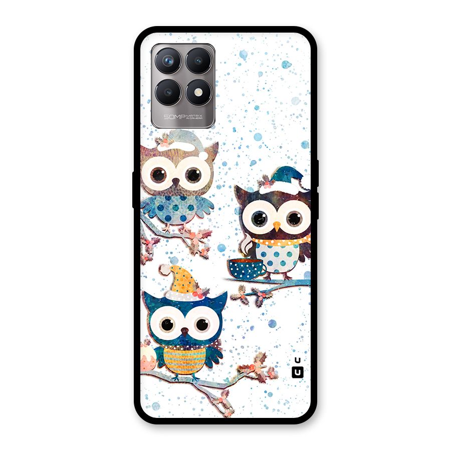Winter Owls Glass Back Case for Realme 8i