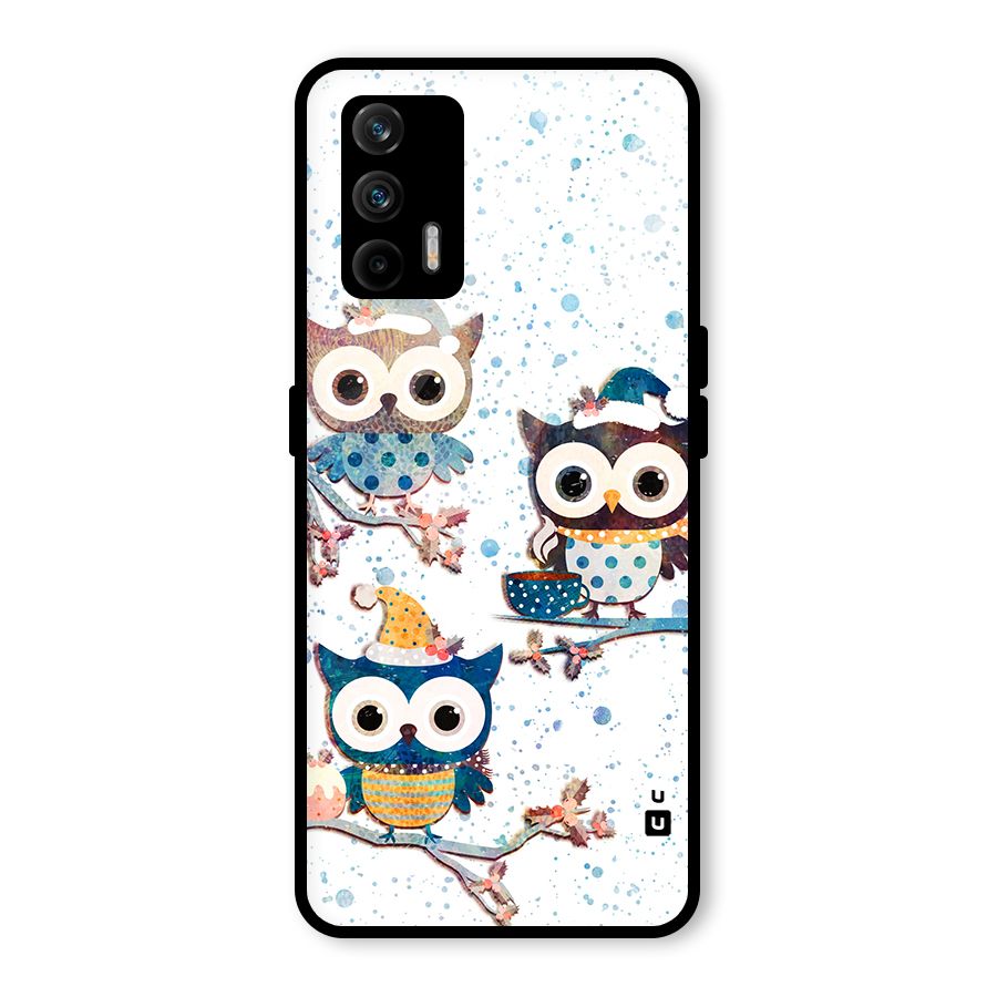 Winter Owls Glass Back Case for Realme GT 5G