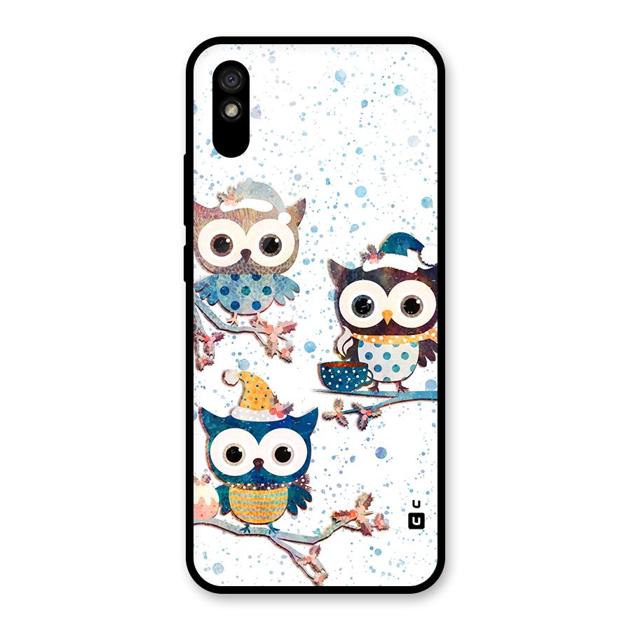 Winter Owls Glass Back Case for Redmi 9A