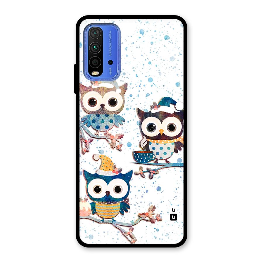 Winter Owls Glass Back Case for Redmi 9 Power