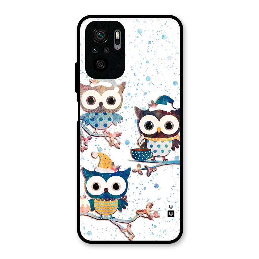 Winter Owls Glass Back Case for Redmi Note 10S