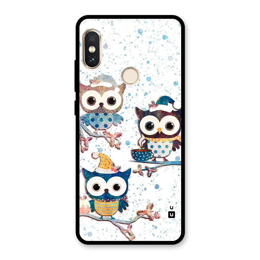 Winter Owls Glass Back Case for Redmi Note 5 Pro