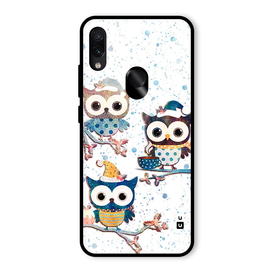 Winter Owls Glass Back Case for Redmi Note 7 Pro