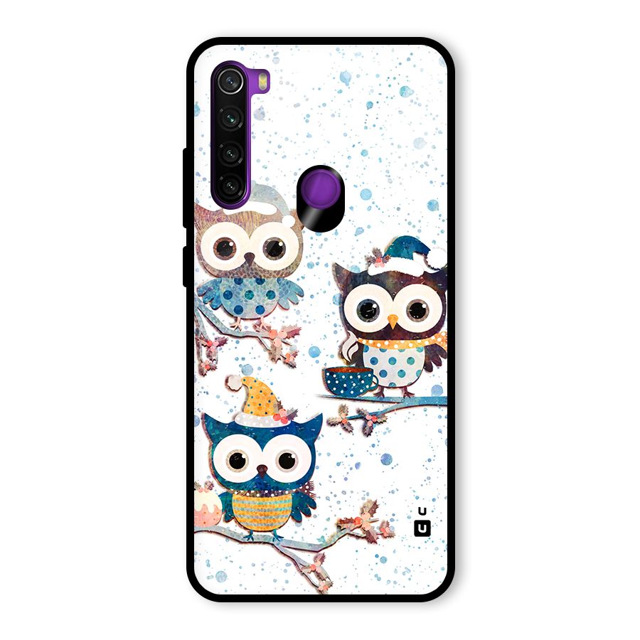 Winter Owls Glass Back Case for Redmi Note 8