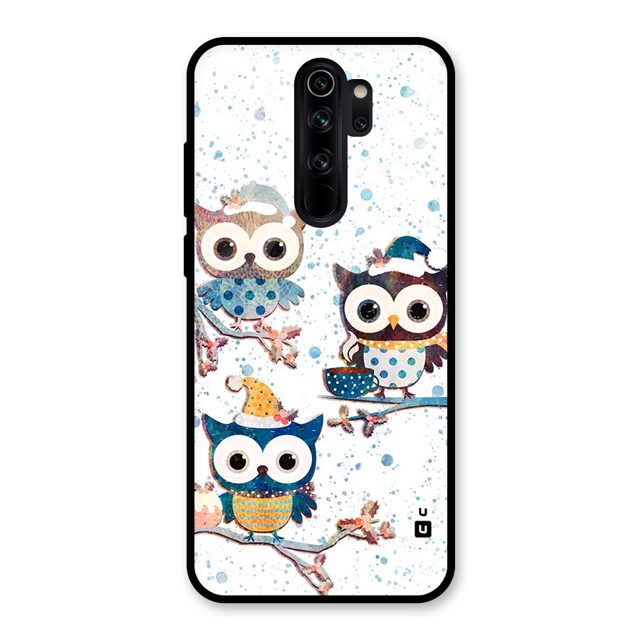 Winter Owls Glass Back Case for Redmi Note 8 Pro