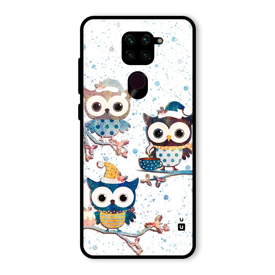Winter Owls Glass Back Case for Redmi Note 9