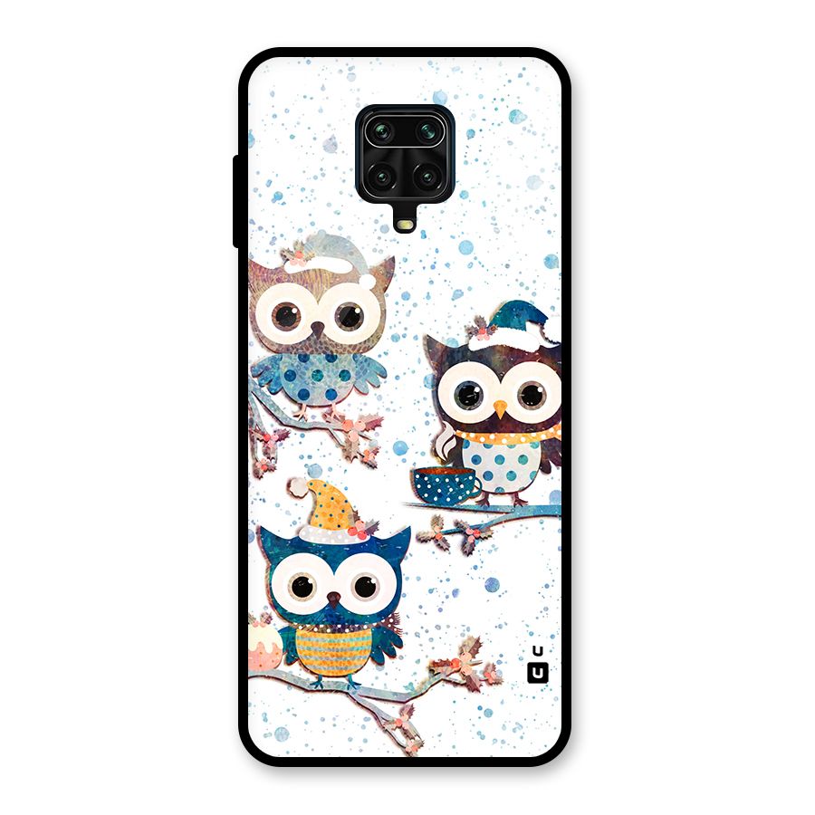 Winter Owls Glass Back Case for Redmi Note 9 Pro