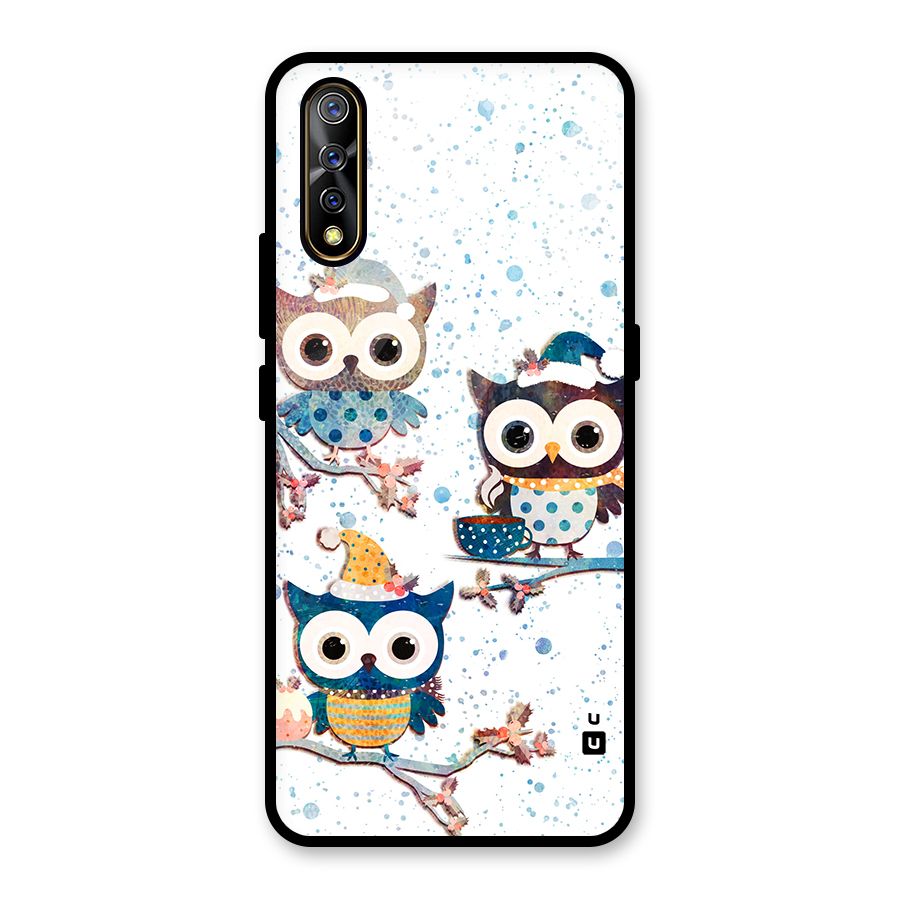 Winter Owls Glass Back Case for Vivo S1