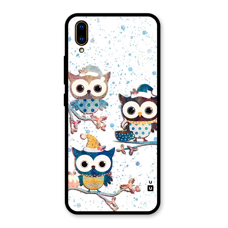 Winter Owls Glass Back Case for Vivo V11 Pro