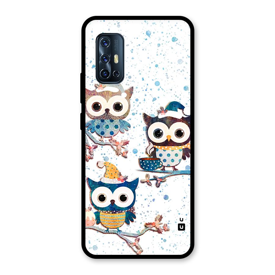 Winter Owls Glass Back Case for Vivo V17
