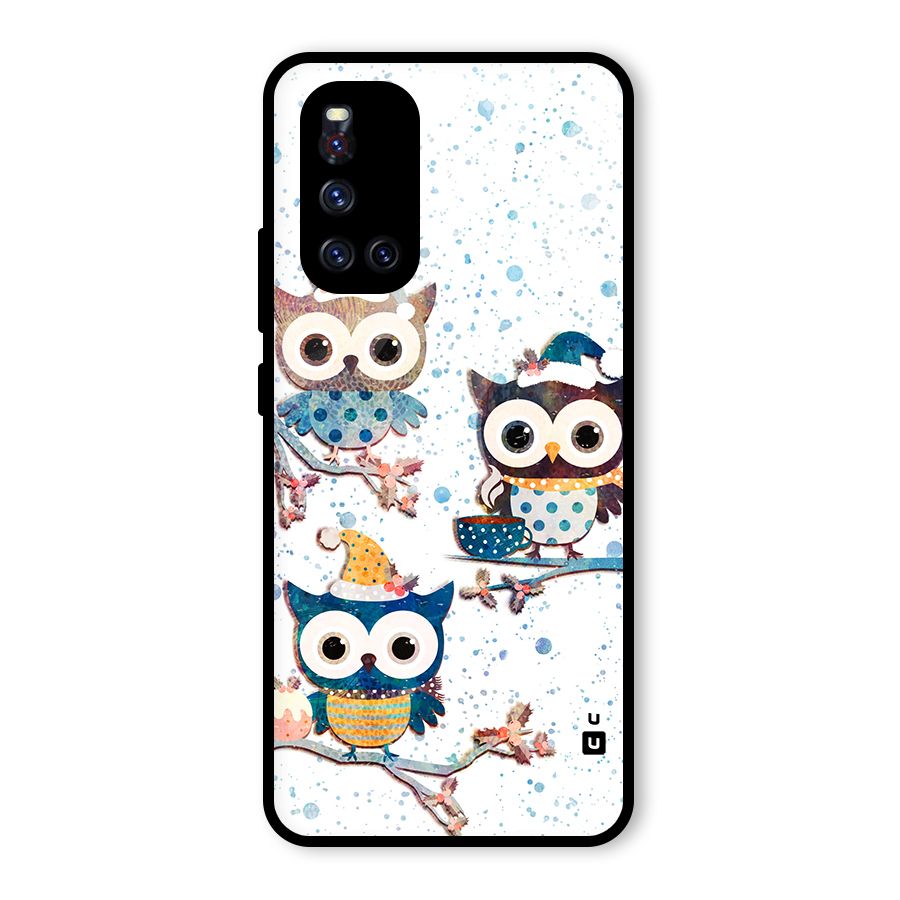 Winter Owls Glass Back Case for Vivo V19
