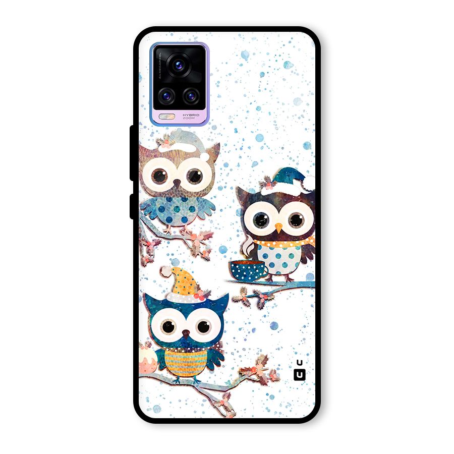 Winter Owls Glass Back Case for Vivo V20 Pro