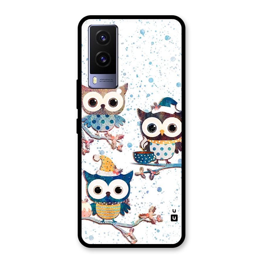 Winter Owls Glass Back Case for Vivo V21e 5G