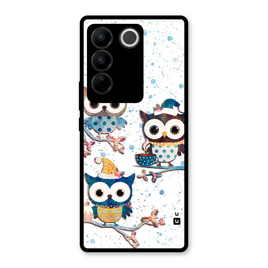 Winter Owls Glass Back Case for Vivo V27