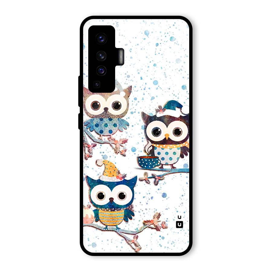 Winter Owls Glass Back Case for Vivo X50