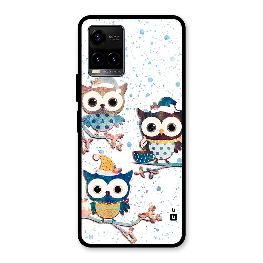 Winter Owls Glass Back Case for Vivo Y21T