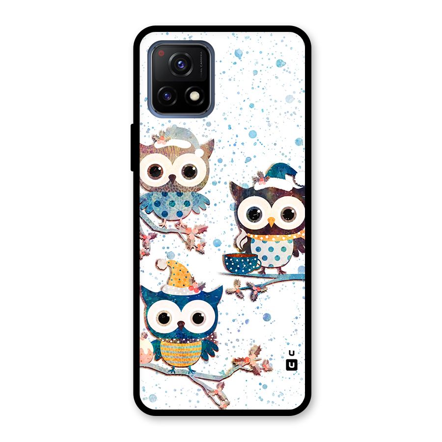 Winter Owls Glass Back Case for Vivo Y72 5G