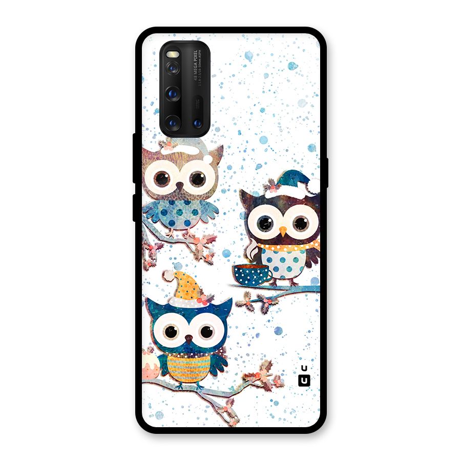 Winter Owls Glass Back Case for Vivo iQOO 3