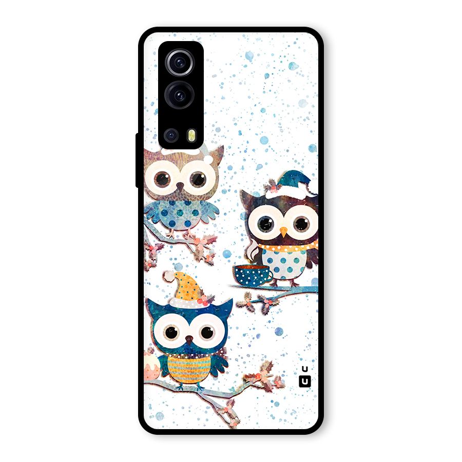 Winter Owls Glass Back Case for Vivo iQOO Z3