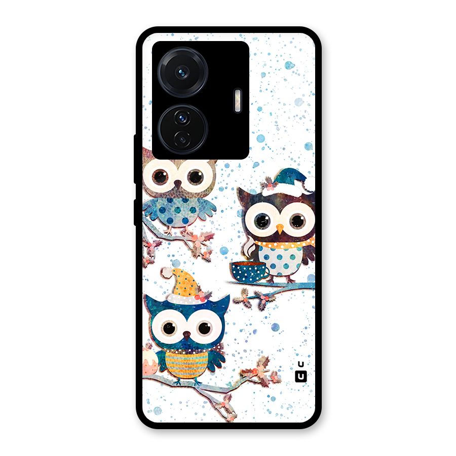 Winter Owls Glass Back Case for Vivo iQOO Z6 Pro