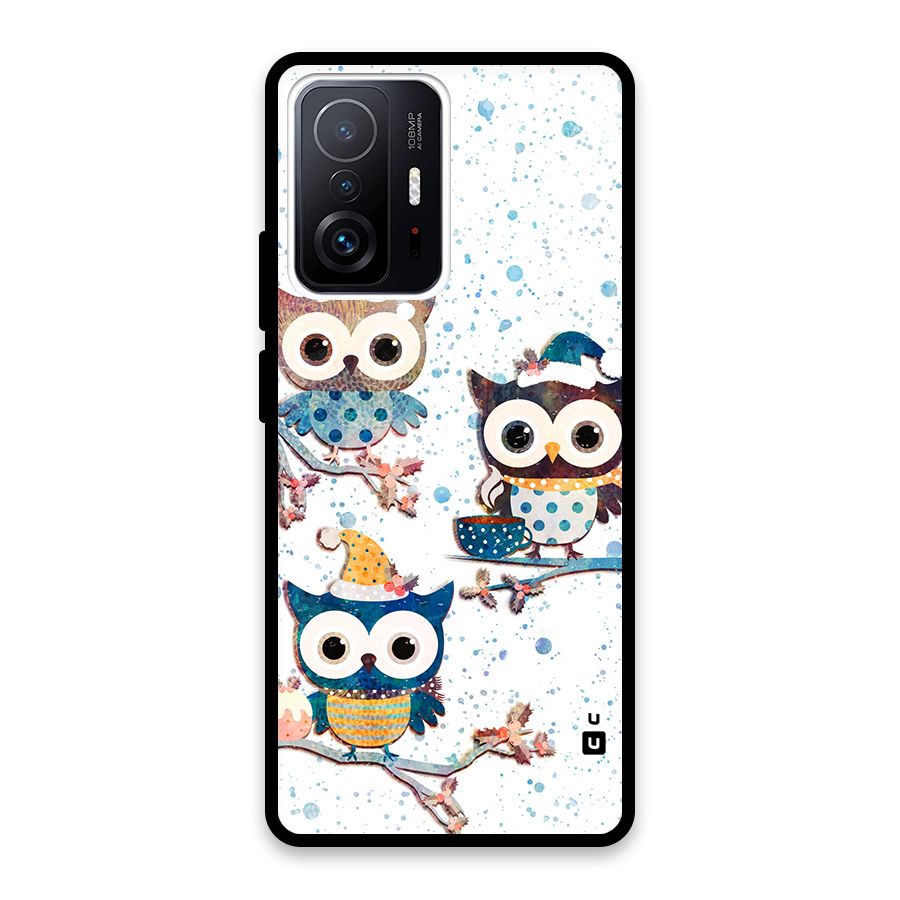 Winter Owls Glass Back Case for Xiaomi 11T Pro