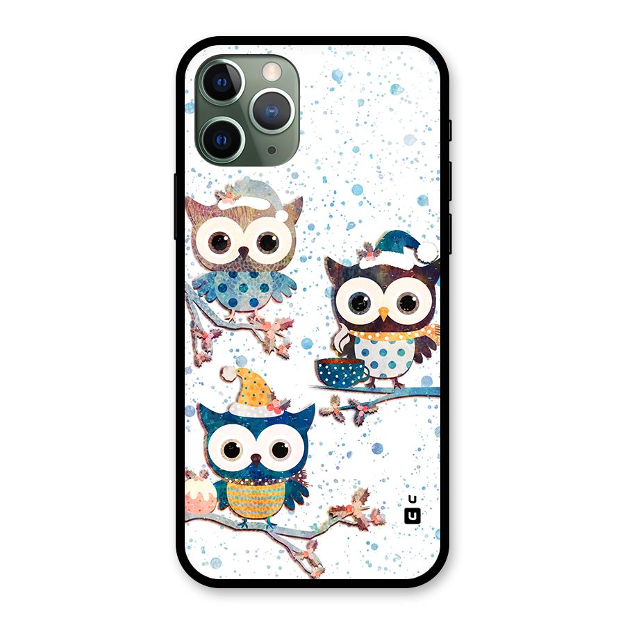 Winter Owls Glass Back Case for iPhone 11 Pro