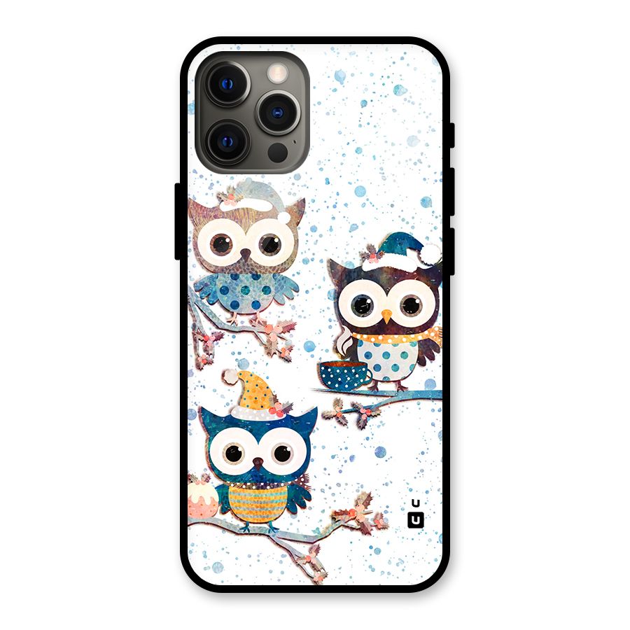 Winter Owls Glass Back Case for iPhone 12 Pro Max