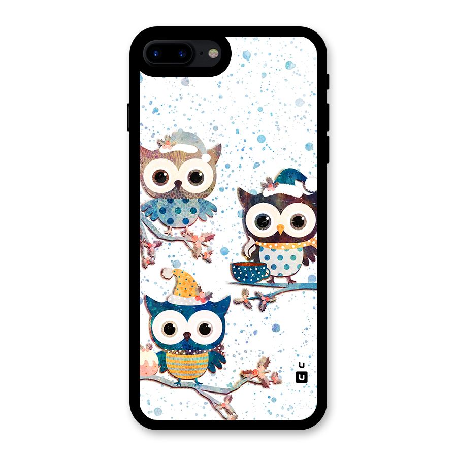 Winter Owls Glass Back Case for iPhone 8 Plus
